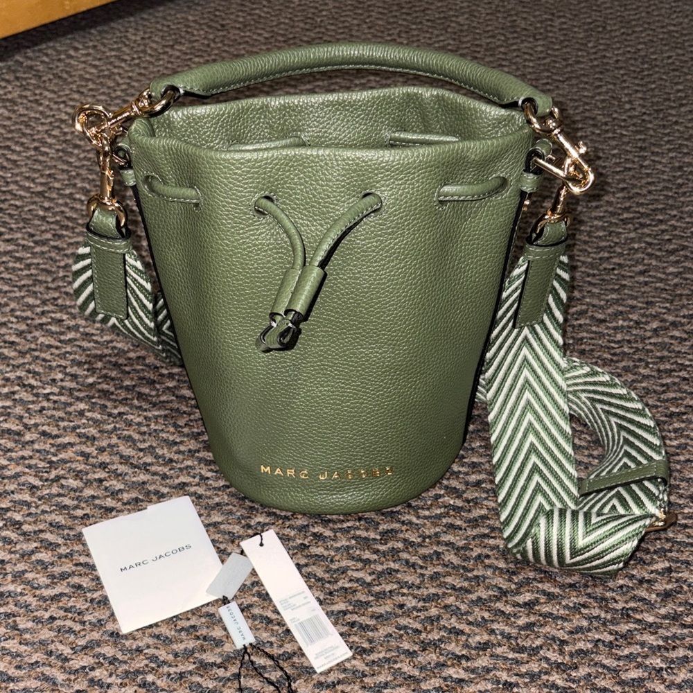 Marc Jacobs Olive Green Bucket Bag